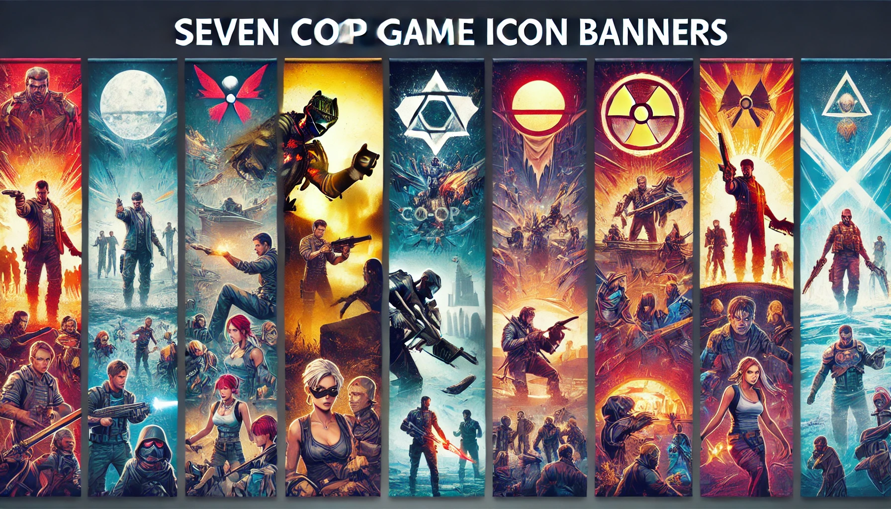 Seven Coop Game Icon Banners